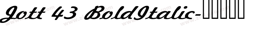 Jott 43 BoldItalic字体转换